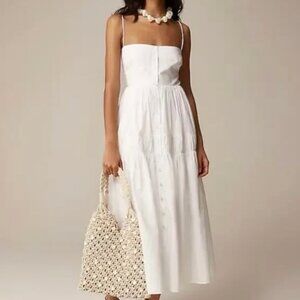 NWT - Jcrew A-line midi dress in cotton poplin - 24W